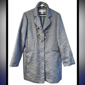 Vintage Long Blue Elegant Blazer
